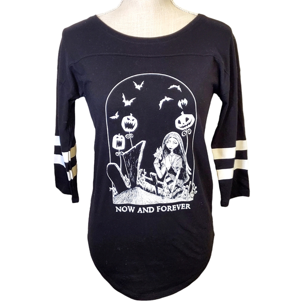 DISNEY | Women's black Nightmare Before Christmas graphic shirt. Size medium.